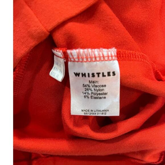 Whistles Red Pockets Stretch Sheath Dress‎ Sz US 4 - Picture 10 of 12
